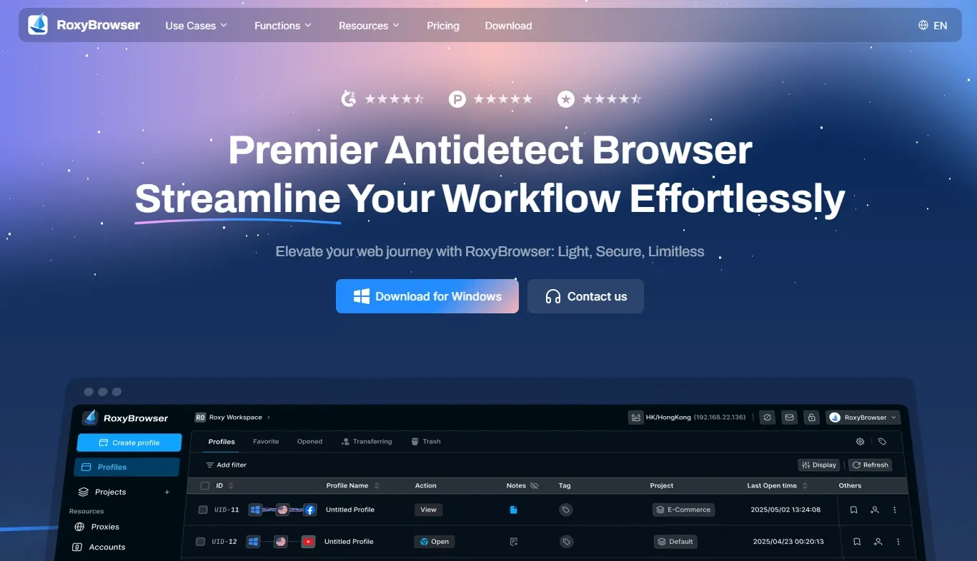 RoxyBrowser 绕过屏蔽的最佳解决方案.webp