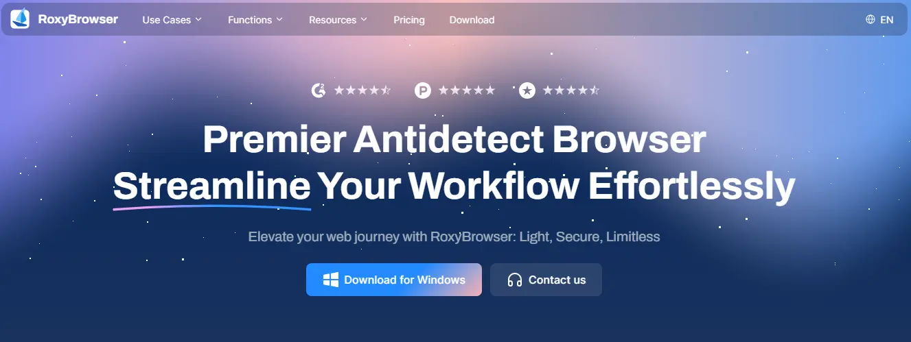 RoxyBrowser 官网图片