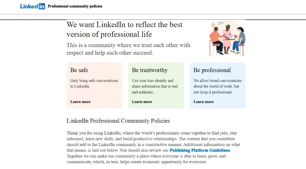 LinkedIn专业社区政策