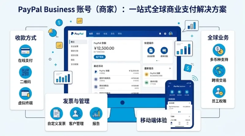 PayPal Business商家账号注册页面