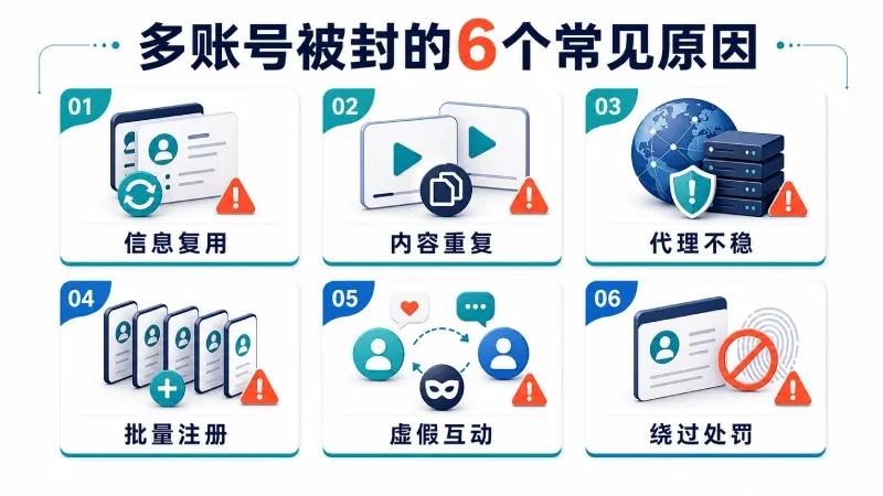 TikTok账号被封的6个常见原因示意图