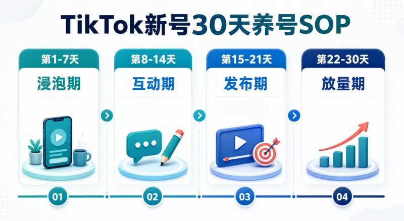 TikTok新账号30天养号计划展示图