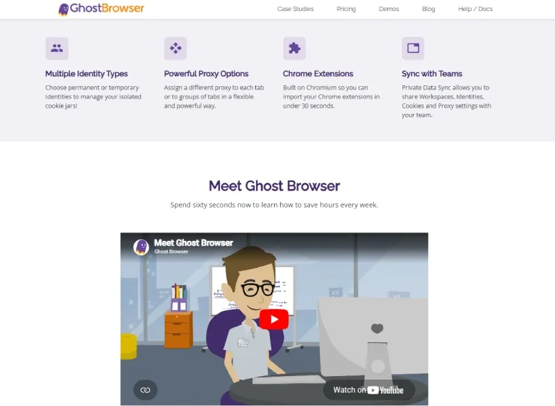 Ghost Browser 功能页面展示